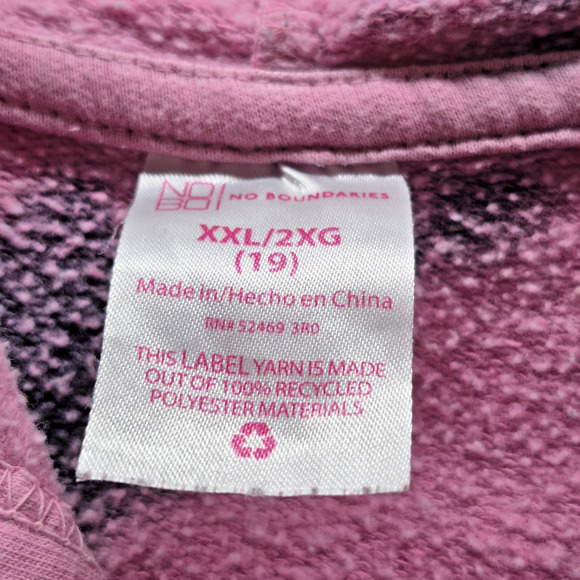 No Boundaries Tie Dye Zip Hoodie – Juniors XXL – Lightweight Hooded Jacket - Picture 3 of 12